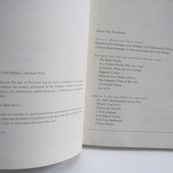 The Relationship Rescue Workbook by Phillip McGraw 2000, Trade Paperback 287 Pgs - Picture 3 of 5